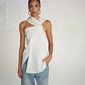 Twist Halter Camisole Top - White